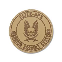 Warrior Round Rubber Logo Shield Coyote Tan