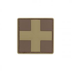 Warrior Elite Ops Rubber Medic Cross Patch Coyote Tan