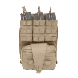 Warrior Back Panel with MED Pouch and Triple M4 5.56 Coyote Tan